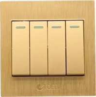 مفتاح رباعي لون ذهبي هادئ