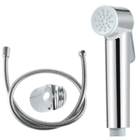 شطاف مع هوز ستيل 120 سم موديل G دائري كروم