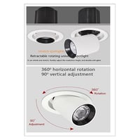 سبوت لايت جرم ابيض مع داخلي اسود لون الانارة أصفر...