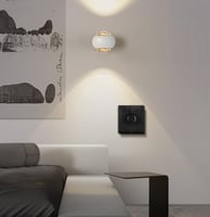 مفتاح دايمر لمبة 1000 واط لون اسود بيانو بلاتيني