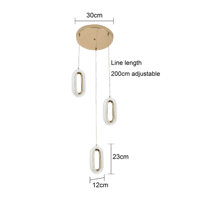 ثريا علاقي مودرن ذهبي لون الانارة 3اضاءات 25 واط ث...