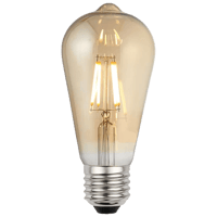 لمبة زجاج لون الانارة اصفر مع ذهبي شكل كمثرى القدر...