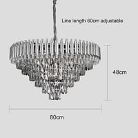 ثريا مودرن فضي قطر 80 سم E14