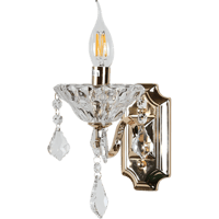 إضاءة حائط مودرن ذهبي مع فضي قاعدة لمبة E14*1