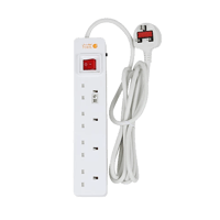 توصيلة 4 مداخل افياش طول السلك 5 متر لون الغطاء اب...