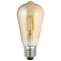 لمبة زجاج لون الانارة اصفر مع ذهبي شكل كمثرى القدر...