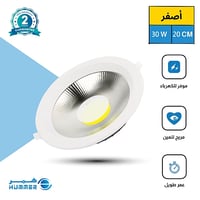 كشاف دفن لون الانارة اصفر 20 سم 30 واط