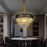 ثريا اسود مع ذهبي 60 سم E14