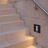 اضاءة درج ولمبة درج بإضاءة مميزه شكل مربع اسود لون...