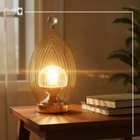 ابجورة مودرن ذهبي لون الانارة 3 اضاءات