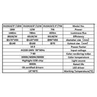 كشاف مانع التوهج ابيض لون الانارة اصفر 14 سم