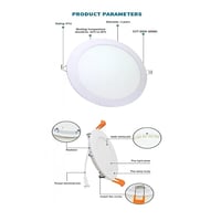 لمبة ليد بنل دفن سقف جبس مقاس 20 سم 18 واط الوان م...
