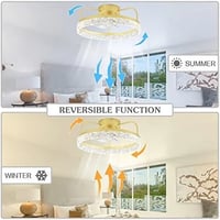 نجف مروحة ذهبي لون الانارة 3 اضاءات 36 واط مقاس 50...