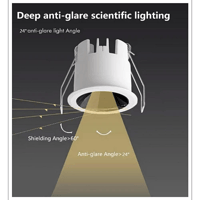 سبوت لايت جرم ابيض مع داخلي اسود لون الانارة أصفر...