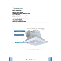 مروحة شفط سقف مربع شبك 10 بوصه مقاس الدفن (25*25)...