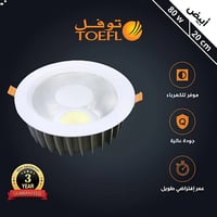 كشاف دفن لون ابيض 20 سم 80 واط