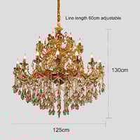 ثريا دائري دورين ذهبي مع كوفي شمعدان