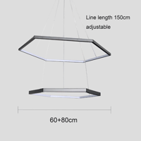 نجف مودرن اسود لون الانارة اصفر 75 واط مقاس 60 مع...