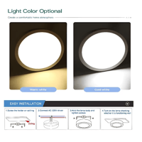 كشاف لطش بنل اطار اسود لون اصفر 30 سم 40 واط