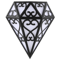 كشاف بوابة خارجي لون الانارة اصفر غطاء اسود