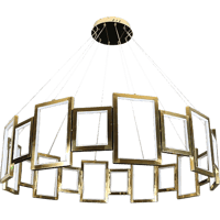 ثريا مودرن ذهبي لون الانارة اصفر 165 واط قطر 100 س...