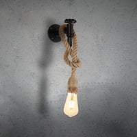 إضاءة نور الفن جدارية مفرد بحبال قوية مع معدن اسود...