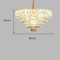 ثريا مودرن غطاء لون ذهبي E14*16L قطر 80 سم