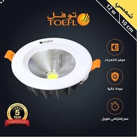 كشاف دفن لون شمسي كريمي 10 سم 12 واط