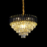 ثريا اسود مع ذهبي 60 سم E14