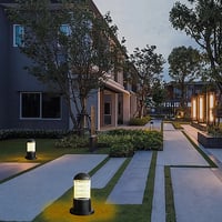 فانوس حديقة شكل اسود شفاف بتصميم عصري وحديث 23 سم...