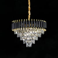 ثريا اسود مع ذهبي 60 سم E14