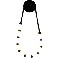 ابليك جداري على شكل مسباح لون الانارة اصفر 9 واط