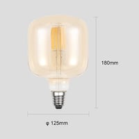 لمبة ديكورية مودرن زجاج ذهبي قطر 18 سم لون الانارة...