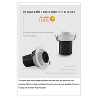 سبوت لايت جرم ابيض مع داخلي اسود لون الانارة أصفر...