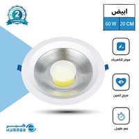 كشاف دفن لون الانارة ابيض 20 سم 60 واط