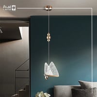 إنارة معلقة بتصميم جذاب على شكل فراشة متعددة الألو...