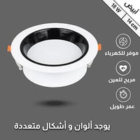 كشاف بنل مثلج مانع توهج 14 سم لون الانارة ابيض 18...