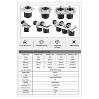 سبوت لايت جرم ابيض مع داخلي اسود لون الانارة أصفر...