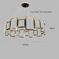 ثريا مودرن ذهبي لون الانارة اصفر 165 واط قطر 100 س...