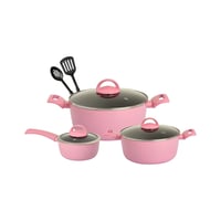 طقم نيوفلون روز قدر20-24 + كسرولة 16