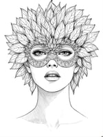 قناع الضوء 12 – لوحة تلوين فنية رقمية - The Mask o...