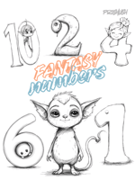 مجموعة الأرقام الخيالية للأطفال – تلوين وتعليم - F...