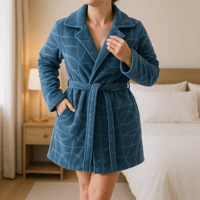 روب نسائي فاخر بلون أزرق