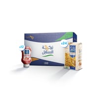 كرتون مكرونة + كرتون كاتشب الطماطم