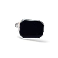 خاتم عقيق الأونكس بصياغة ملكي حجازية سداسي