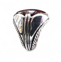 خاتم العقيق الكبدي بصياغة حجازية