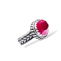 خاتم الياقوت الأفريقي الملكي وبصياغة السلك 0010050