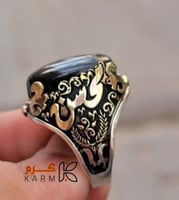 خاتم تفصيل حسب الطلب اسمك وحرفك وحرف من تحب مع عقي...