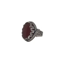 خاتم فضه رجالي بالعقيق اليماني