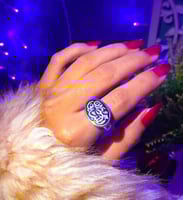 خاتم نسائي ملكي بالاسم فضه خالص أنيق